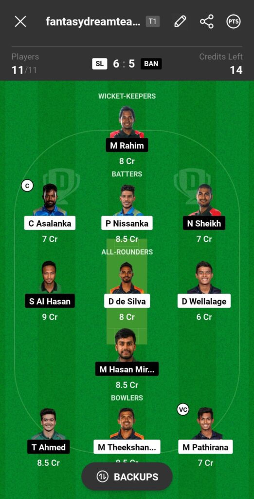 SL VS BAN