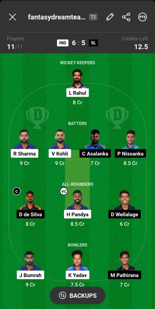 IND VS SL