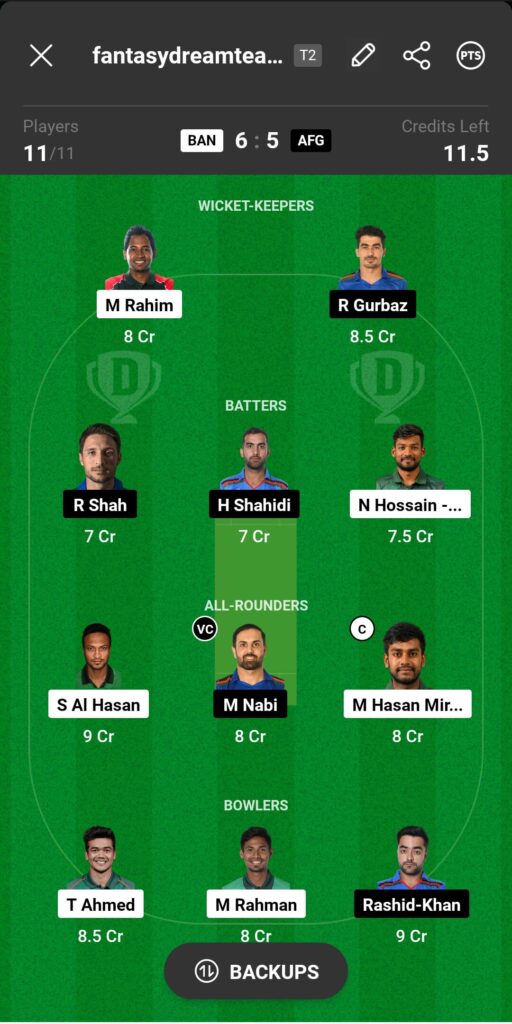 BAN VS AFG