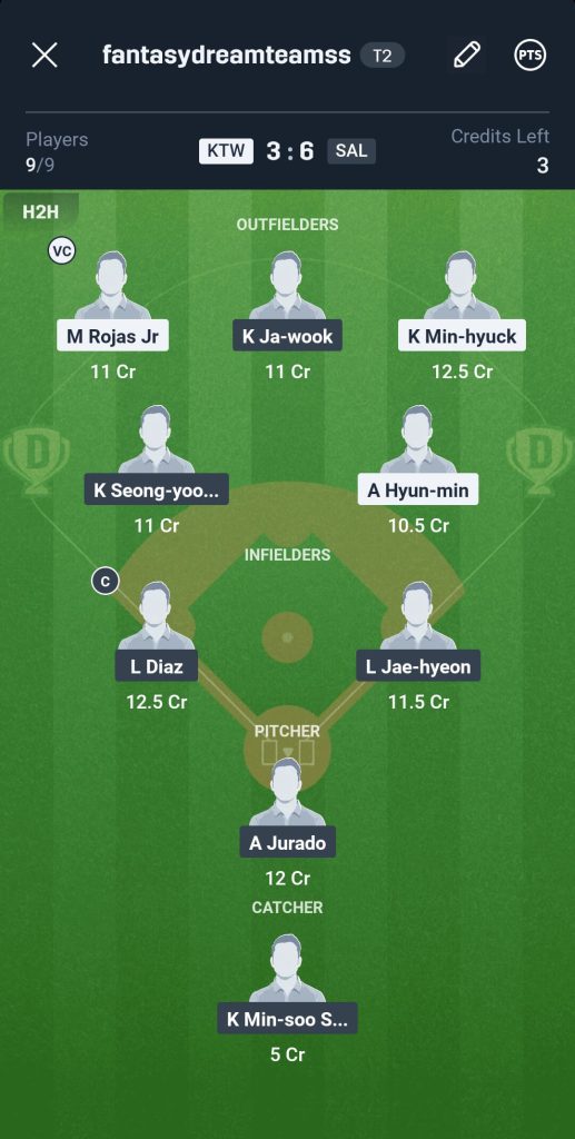 KT Wiz vs Samsung Lions