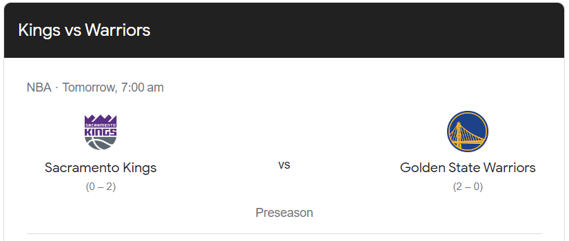 SAC VS GSW